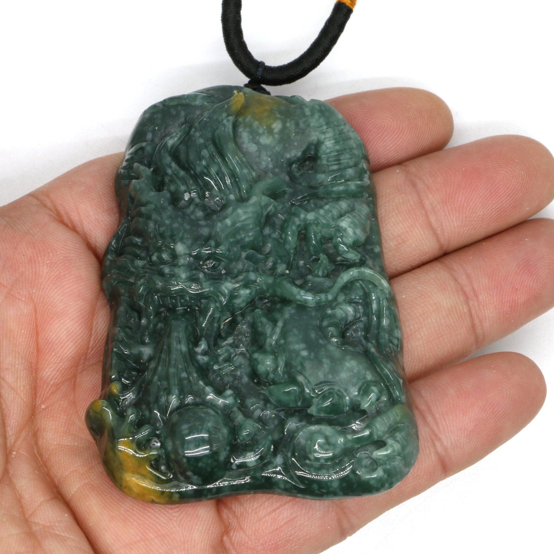 Type A Jadeite Jade Pendants Dragon Series pe10157 - Jade-collector.com