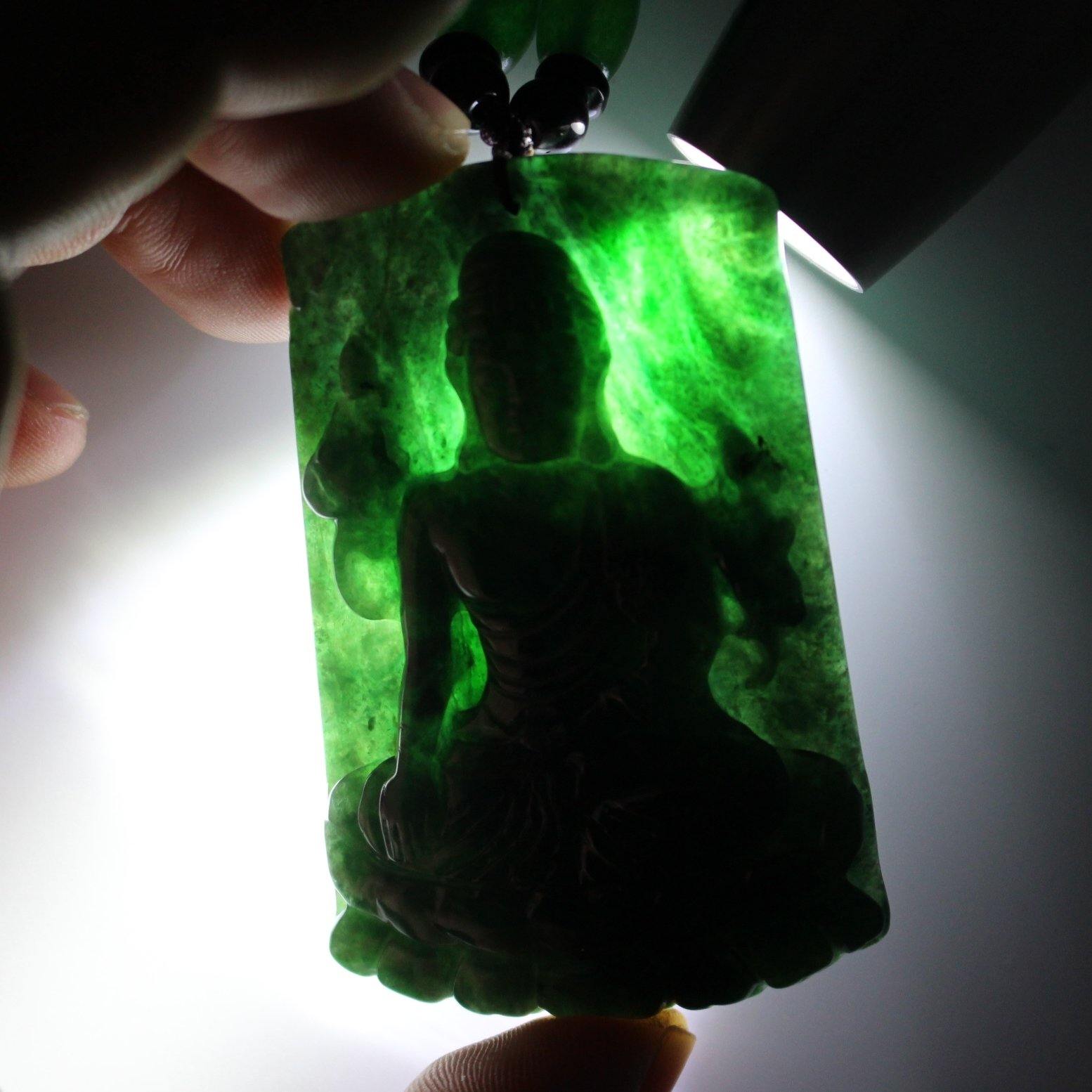 A Grade Jadeite Jade Pendants Buddha Series 天然緬甸玉A貨翡翠佛祖吊墜系列 - Jade-collector.com